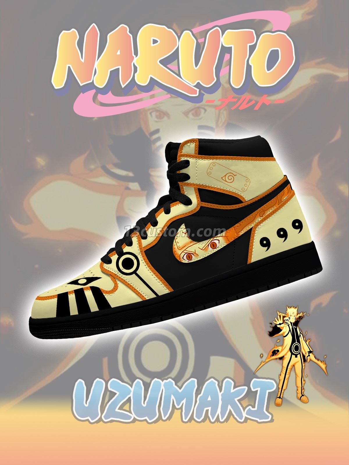 AJ1 H Uzumaki客製化 高幫-頂級 運動鞋-V3款 主圖