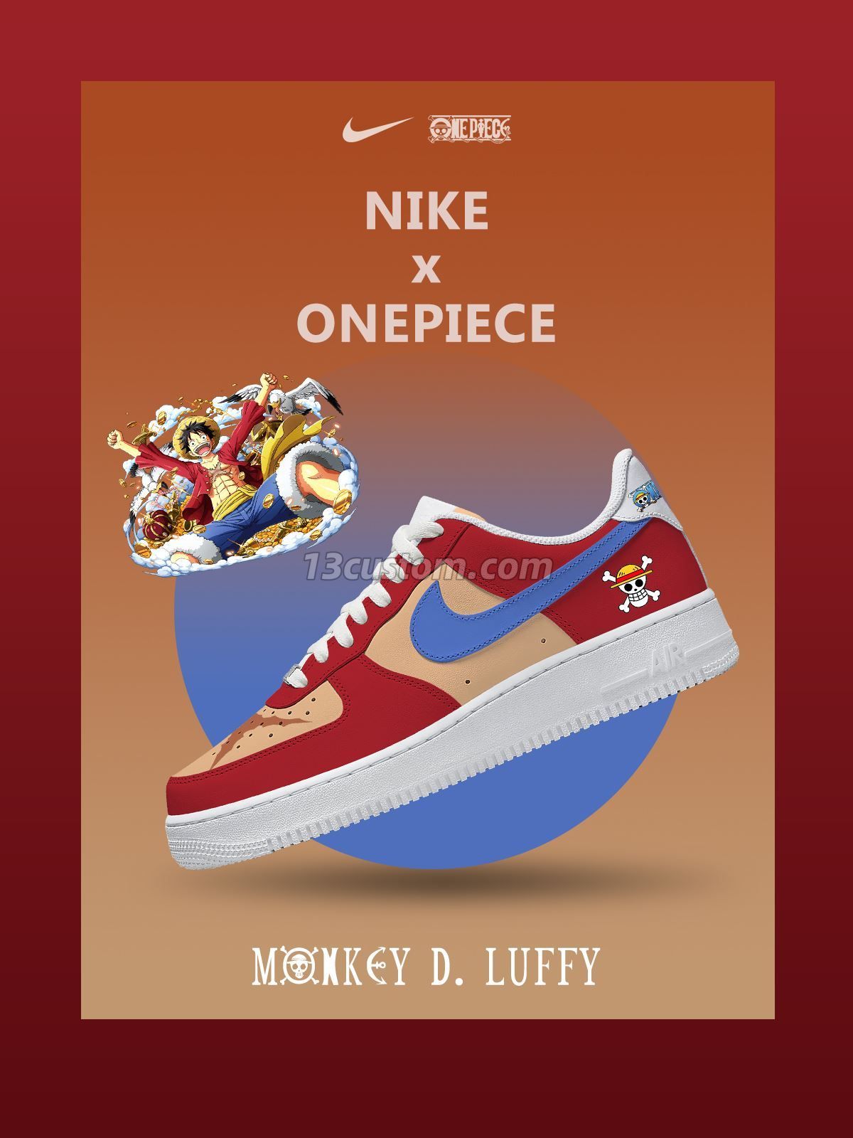 AF1 蒙其·D·魯夫客製化運動鞋-V1款