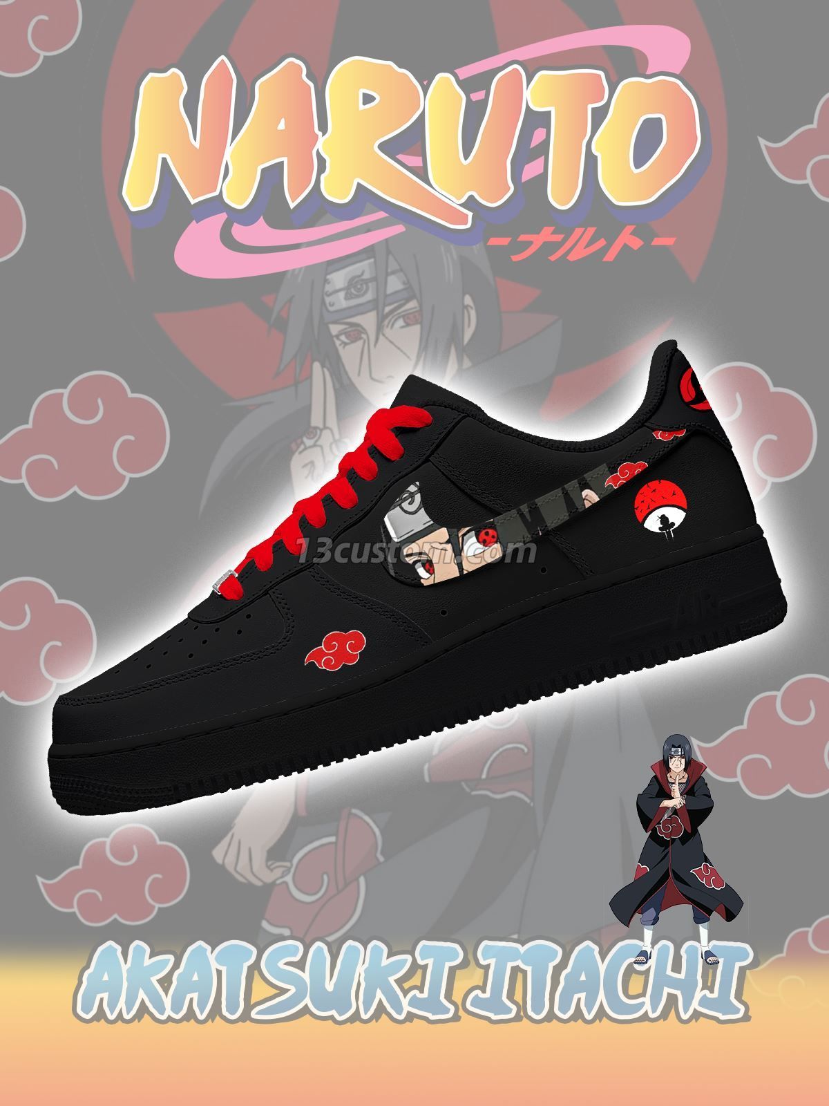 AF1 火影忍者-宇智波鼬 V2 客製化運動鞋