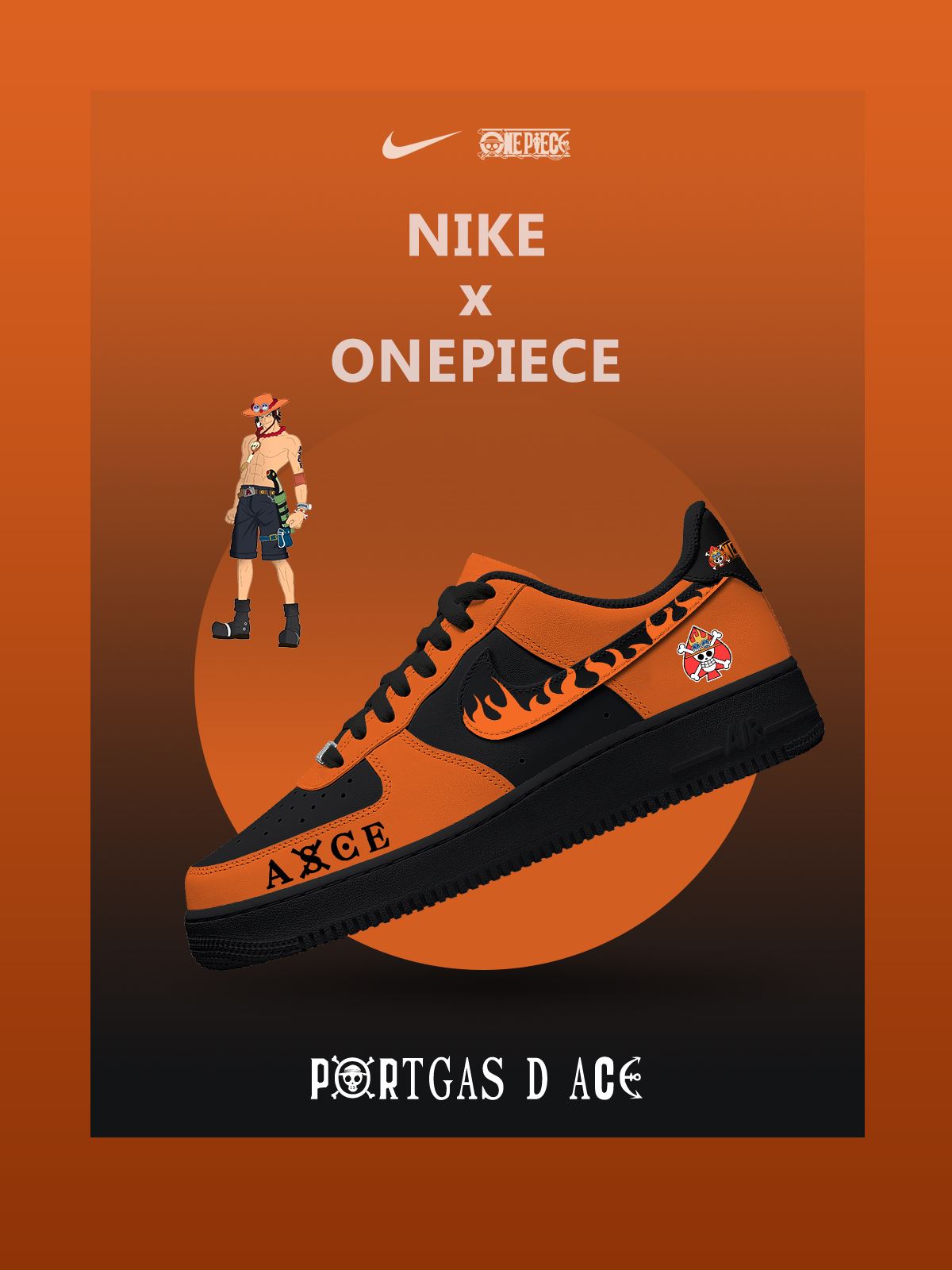 Portgas D Ace V.2 Custom Sneakers - 13custom