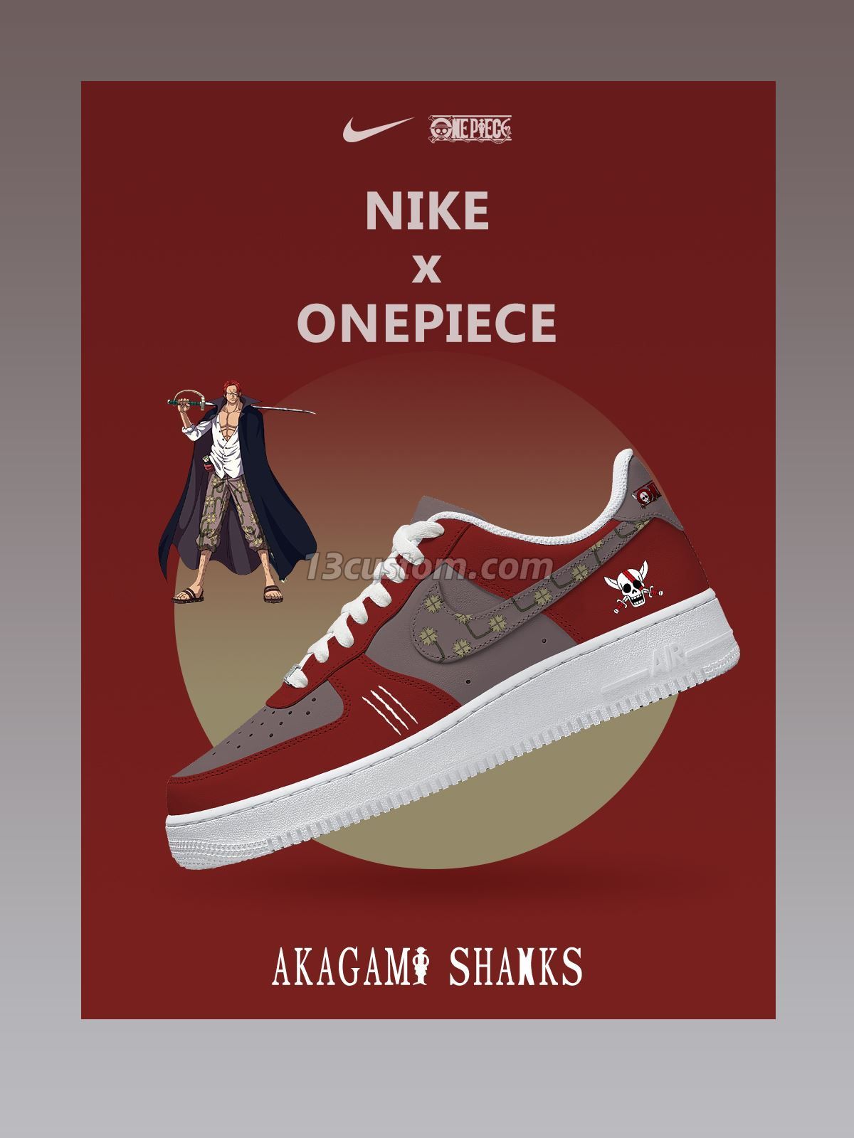 AF1 航海王-紅髮傑克 客製化運動鞋