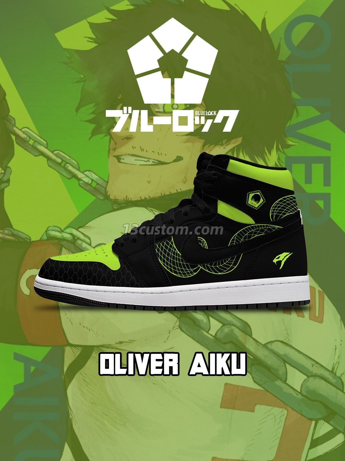 AJ1 H Oliver Aiku客製化 高幫-頂級 運動鞋-V1款