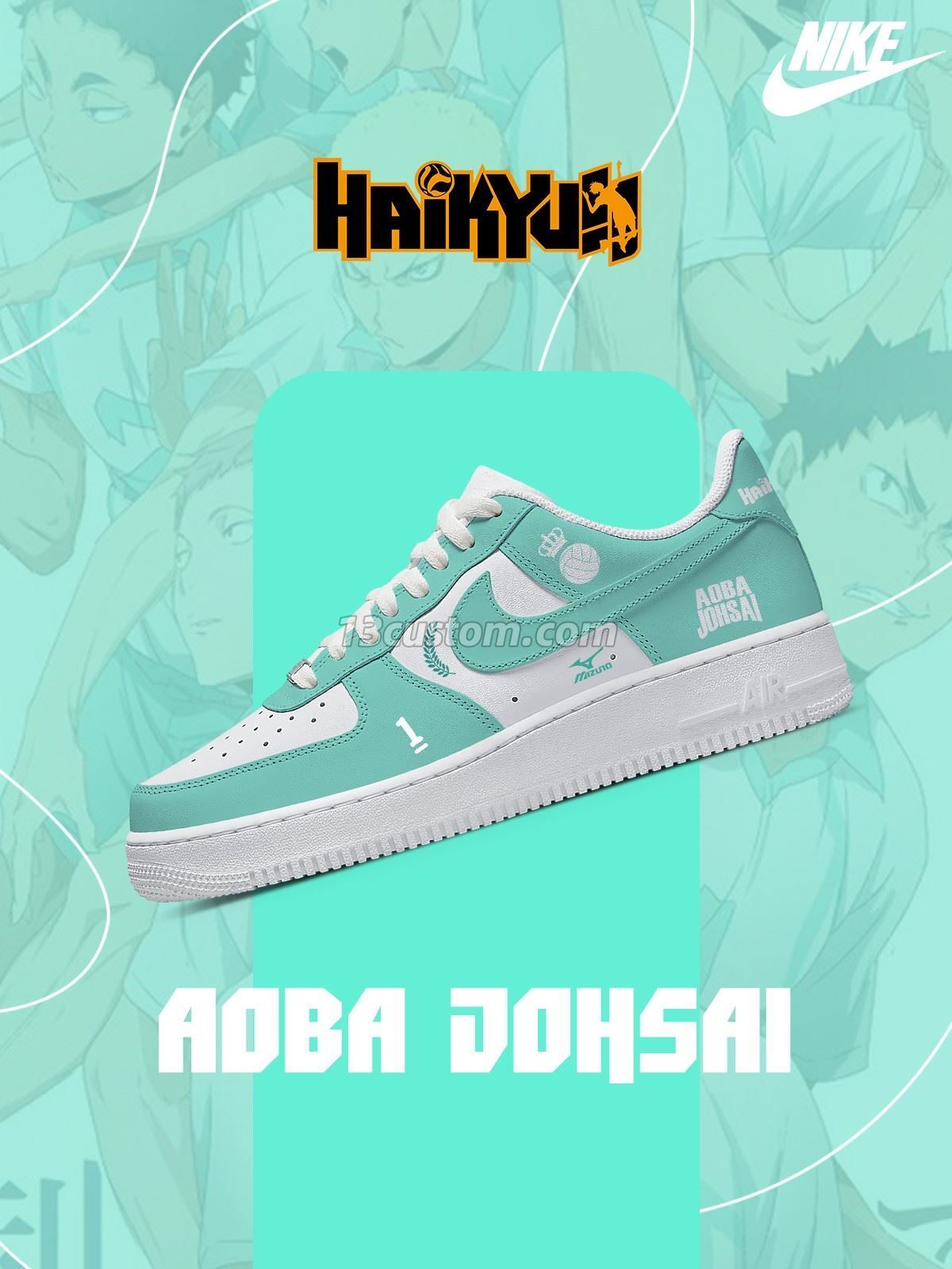 AF1 Aoba Johsai 高幫 客製化運動鞋-V1款