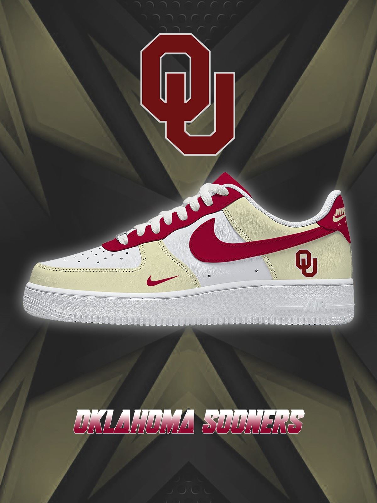 Oklahoma College Custom Sneakers