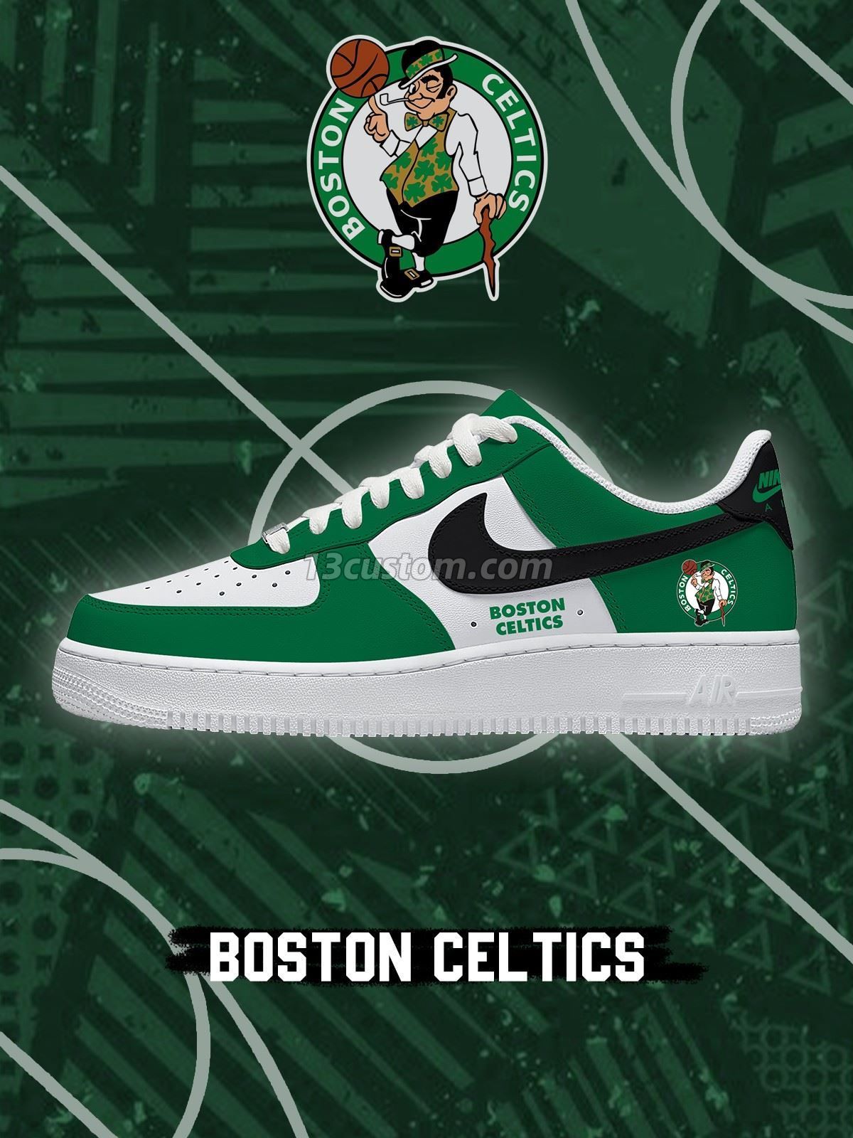 Boston Basketball Custom Sneakers
