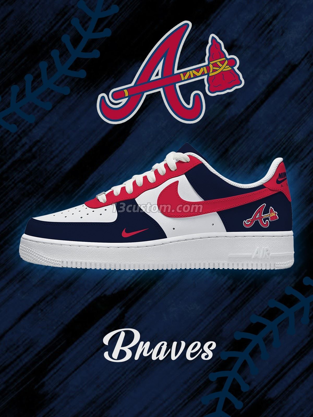 Atlanta Baseball Custom Sneakers