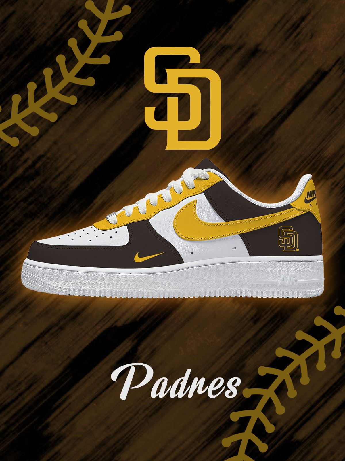 San Diego Baseball Custom Sneakers