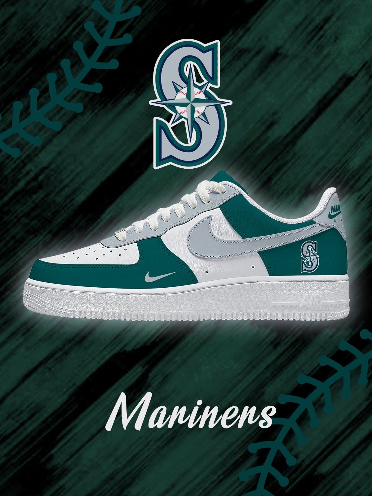 Seattle Baseball Custom Sneakers