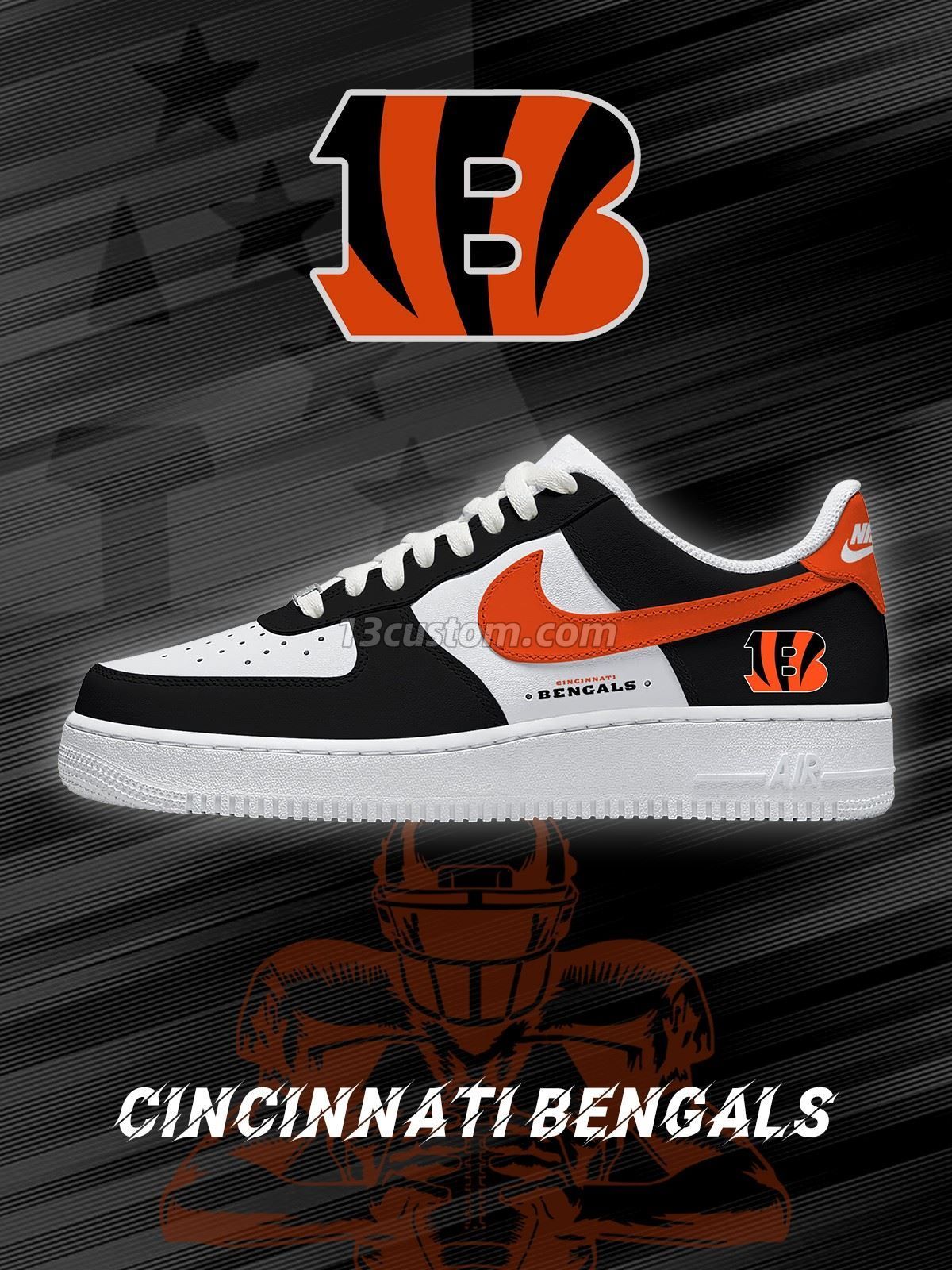 AF1 Cincinnati 美式足球 客製化運動鞋-V1款 主圖