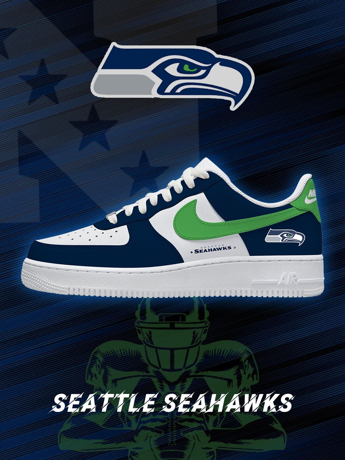 Seattle Football Custom Sneakers
