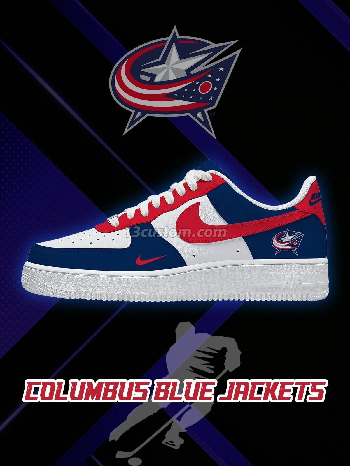 AF1 哥倫布 冰球 客製化運動鞋-V1款