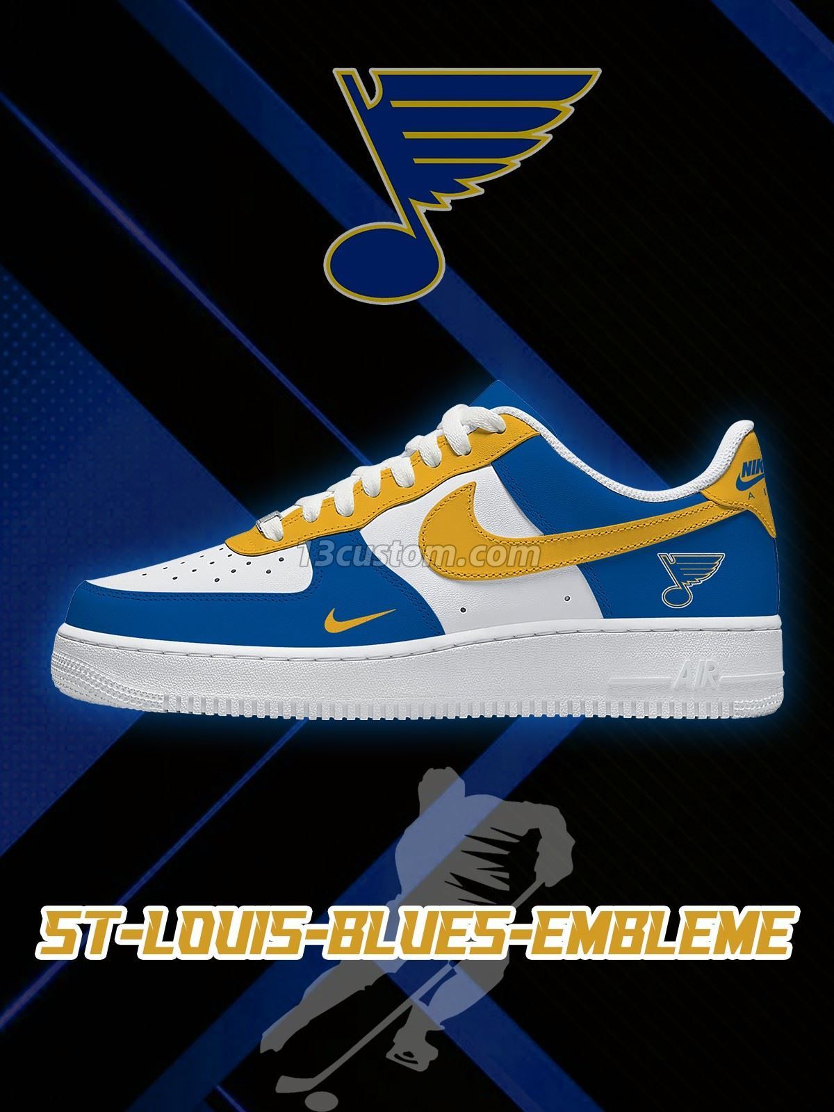 AF1 聖路易 冰球 客製化運動鞋-V1款