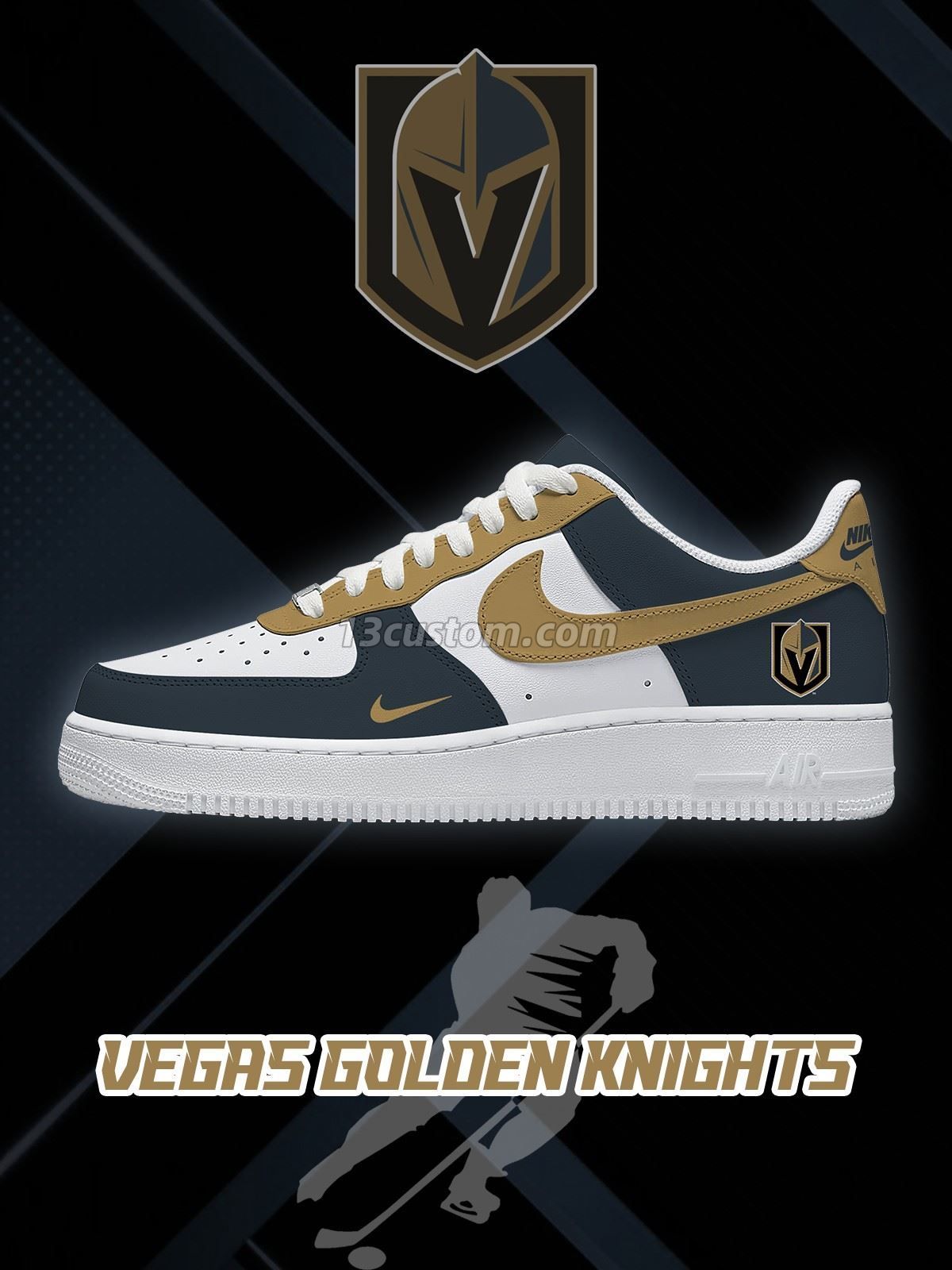 AF1 維加斯 Golden 冰球 客製化運動鞋-V1款