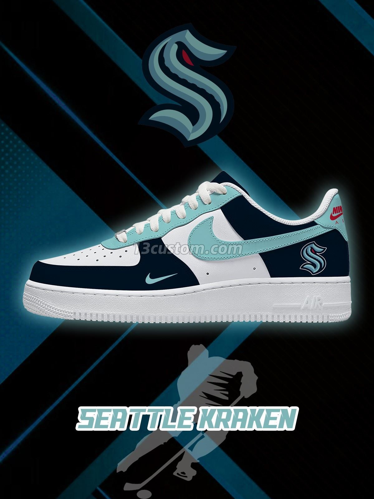 AF1 西雅圖 冰球 客製化運動鞋-V1款