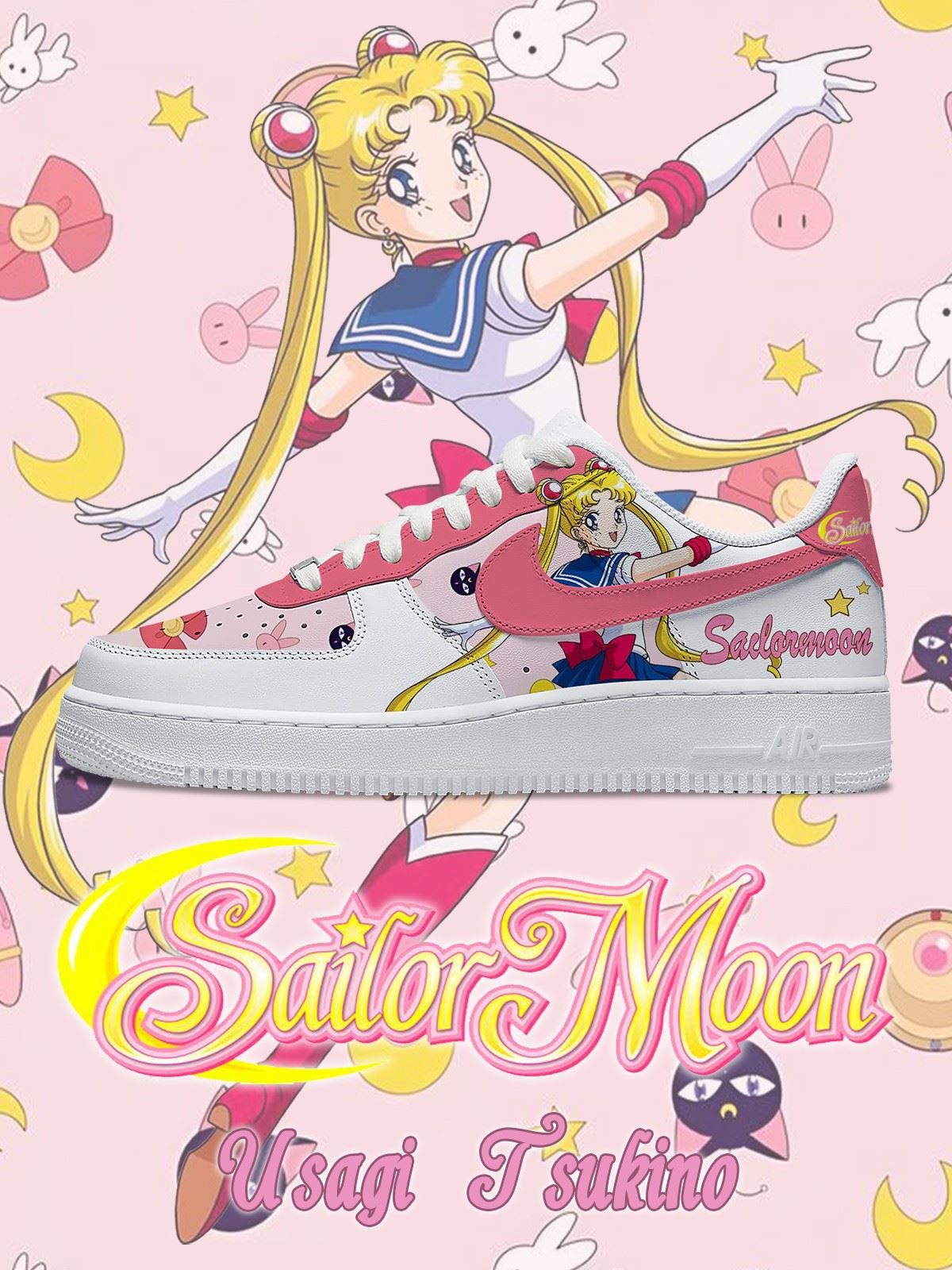 Usagi Tsukino V.2 Custom Sneakers - 13custom