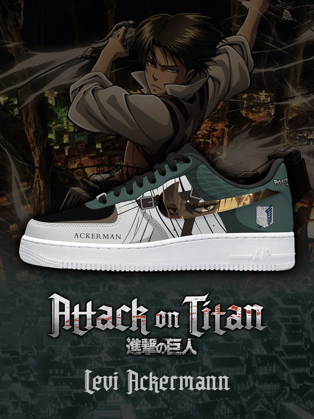 Levi Ackermann V.1 Custom Sneakers - 13custom