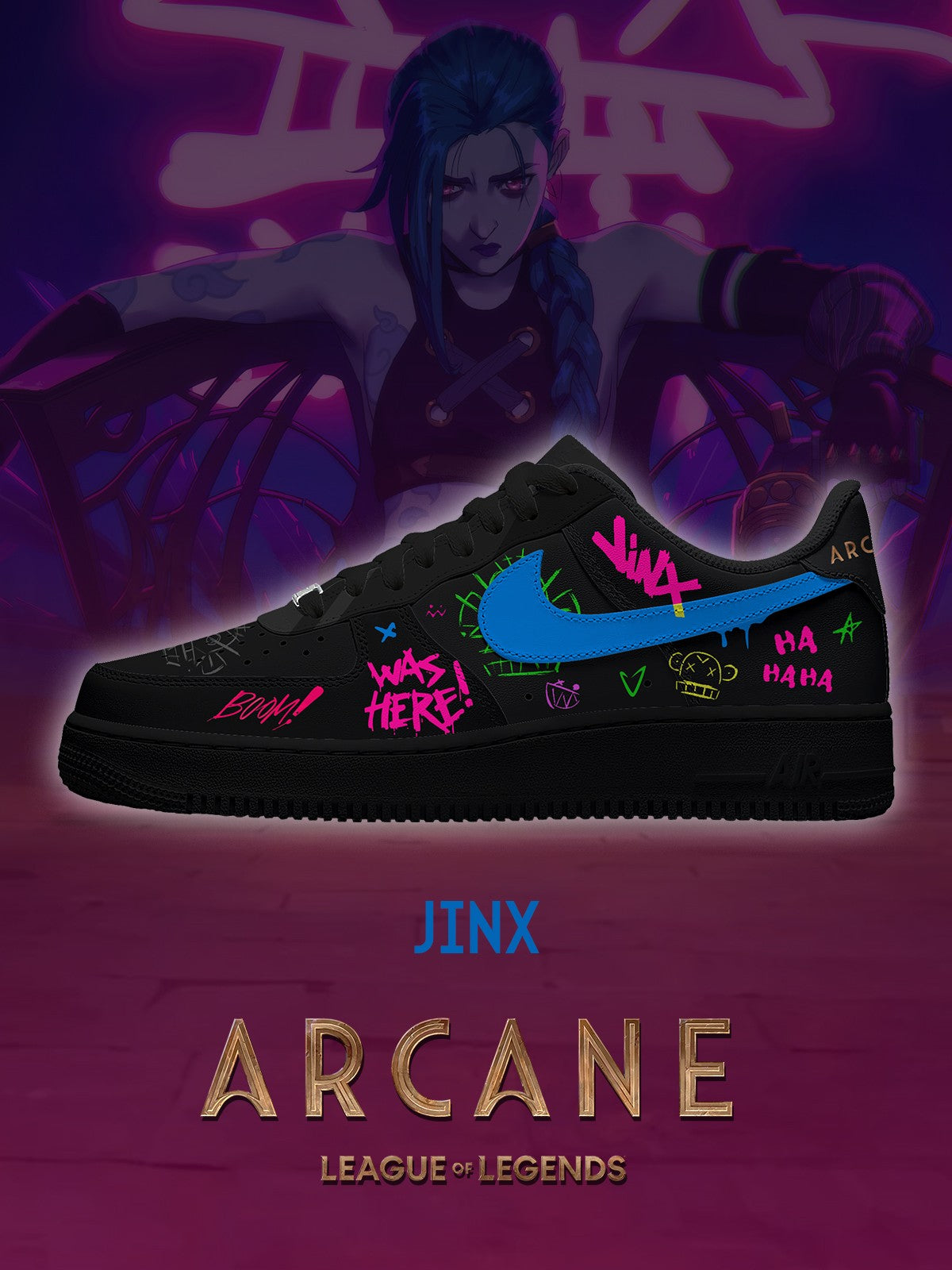 Jinx V.2 Custom Sneakers - 13custom