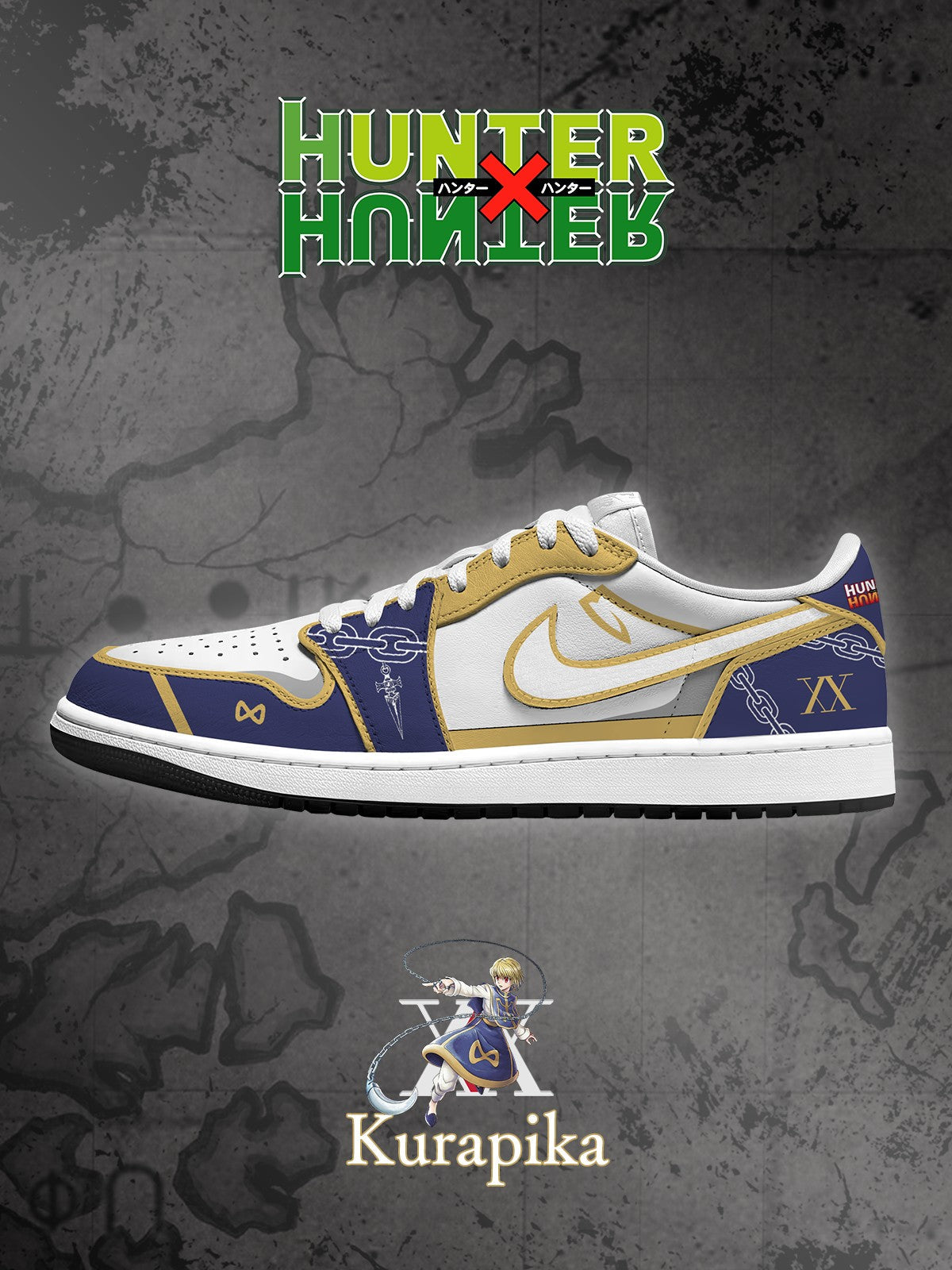 Kurapika V.1 Custom Low-Top Court Sneakers