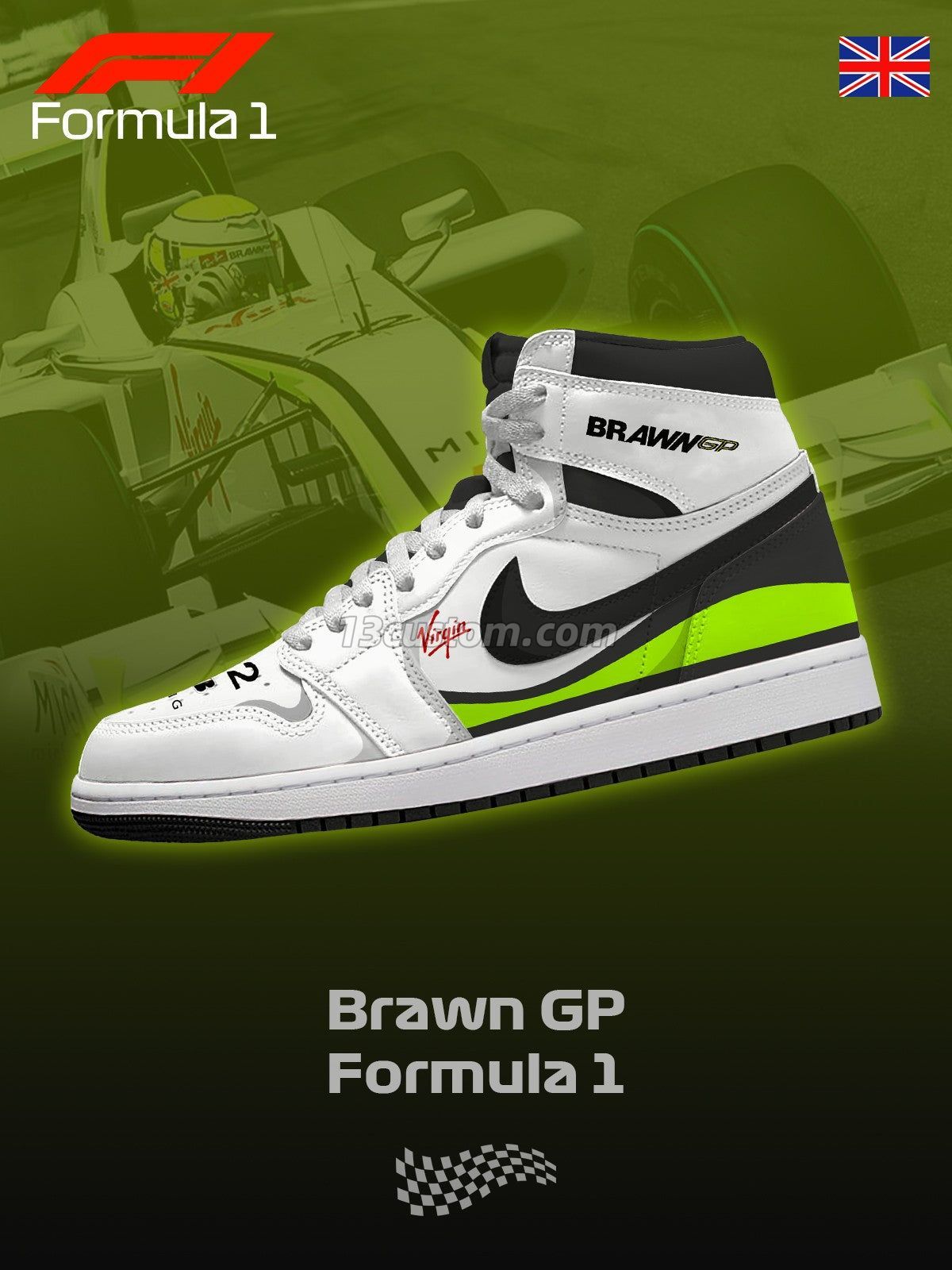 AJ1 H BGP F.1客製化 高幫-頂級 運動鞋-V1款