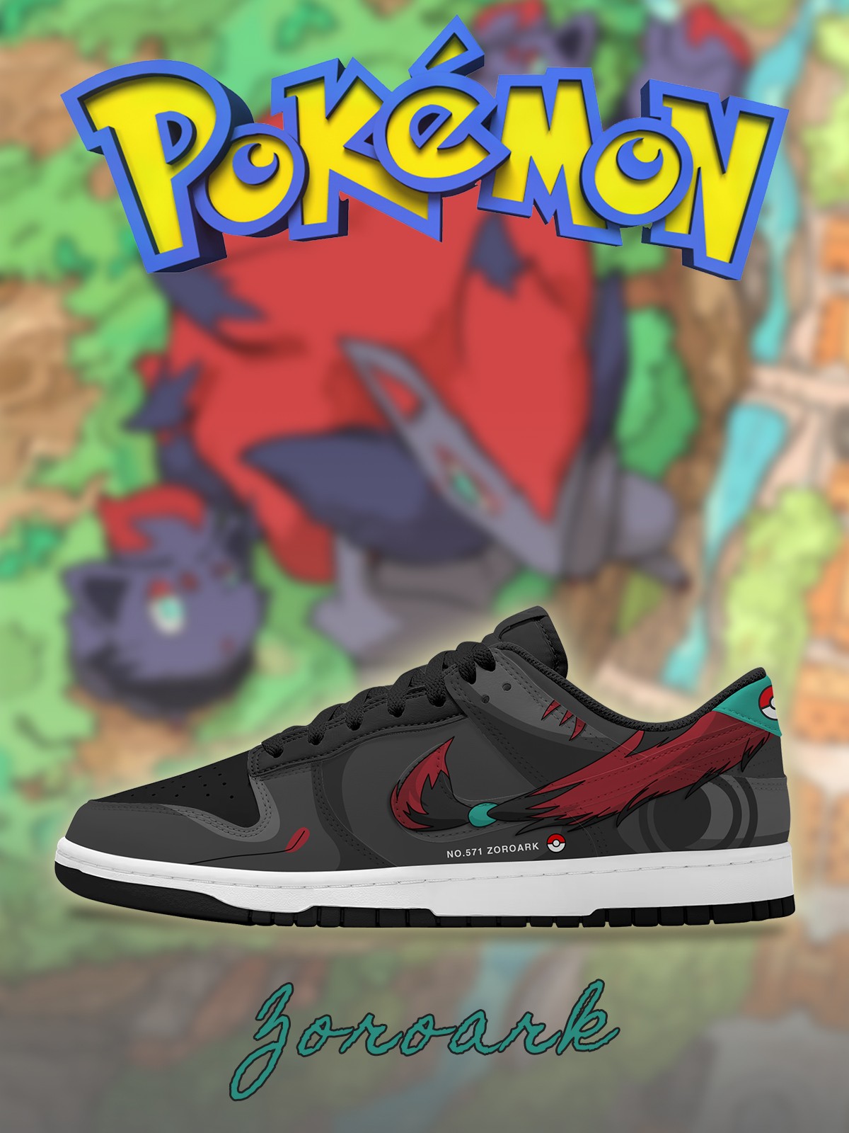 Zoroark V.1 Custom SB-Style Sneakers