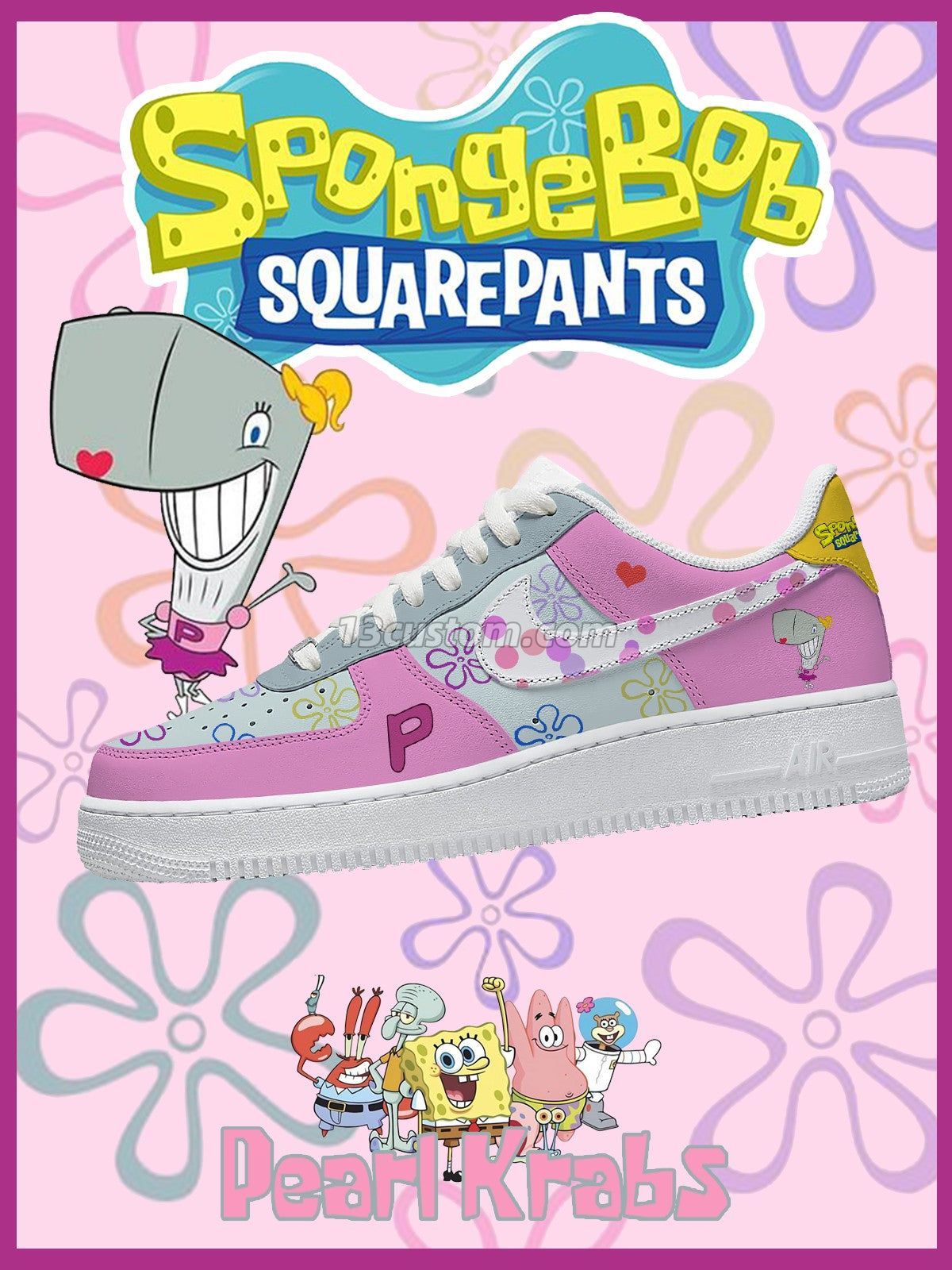 AF1 Pearl Krabs 蟹珍珍 客製化運動鞋-V1款