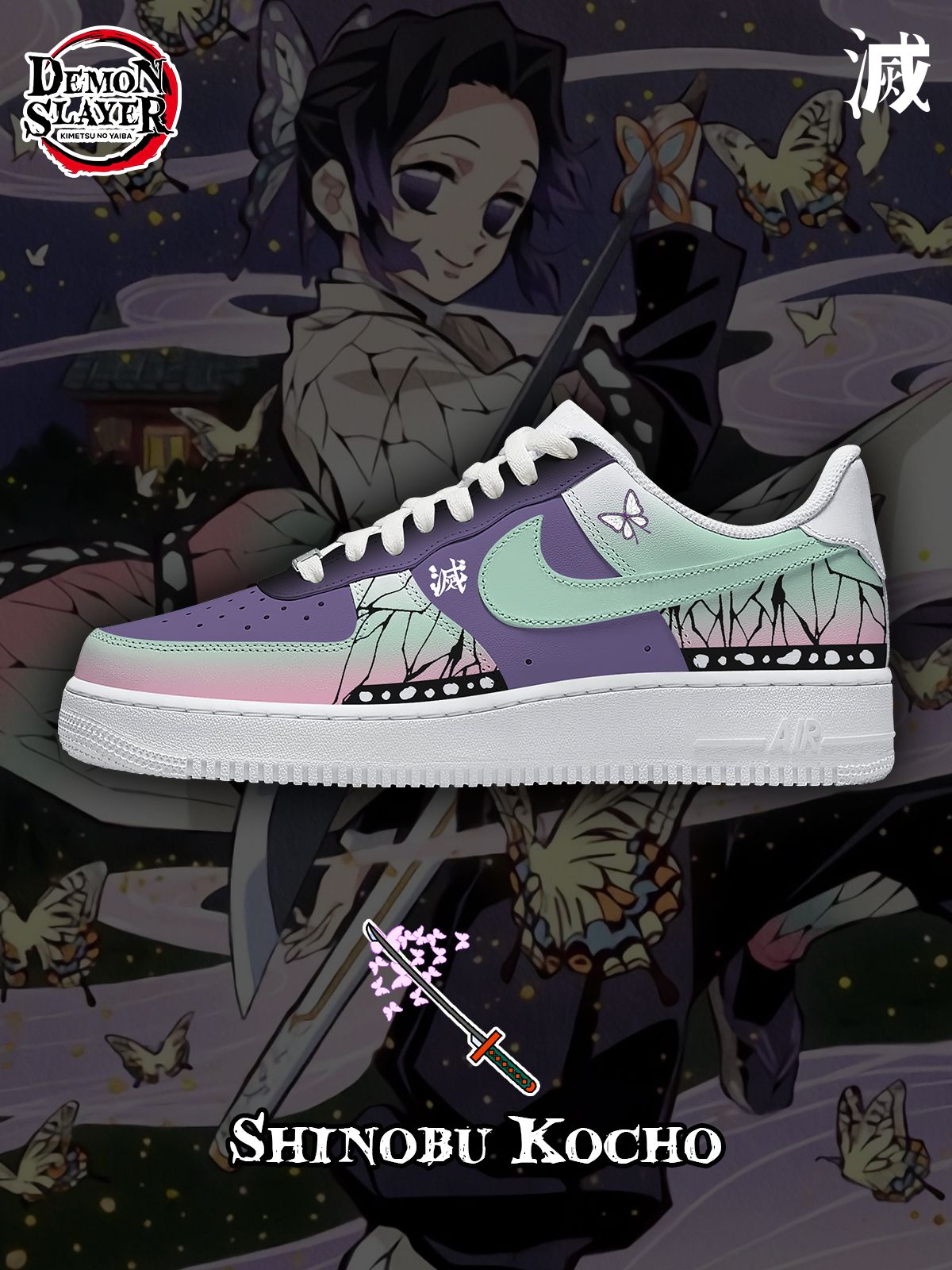Shinobu Kocho V.1 Custom Sneakers