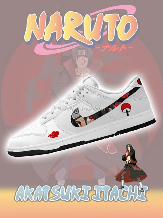 Akatsuki Itachi Uchiha V.3 Custom Court-Low Sneakers