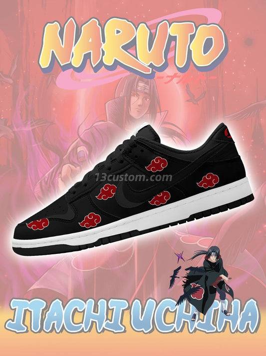 Akatsuki Itachi Uchiha V.5 Custom Court-Low Sneakers