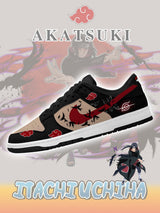 Akatsuki Itachi Uchiha V.6 Custom Court-Low Sneakers - 13custom