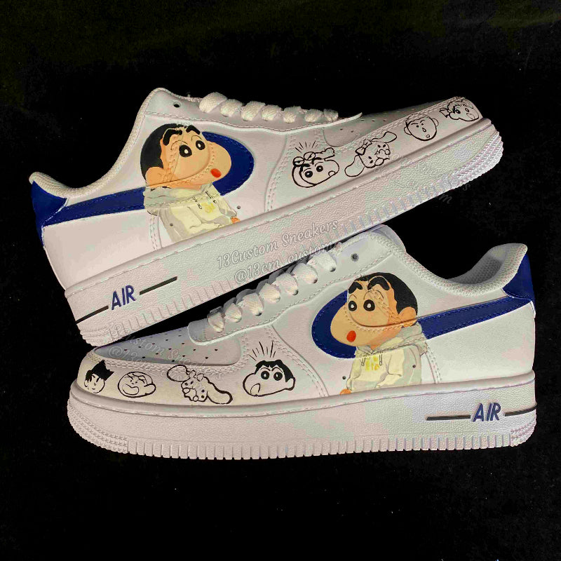 0517- Sudadera de moda Crayon Shin-chan azul