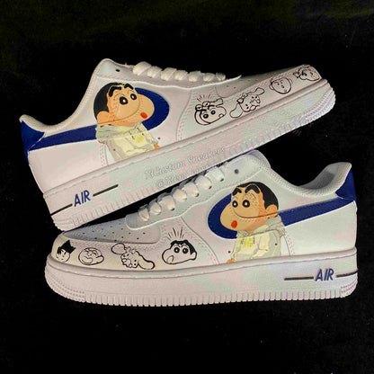 0517- Sudadera de moda Crayon Shin-chan azul