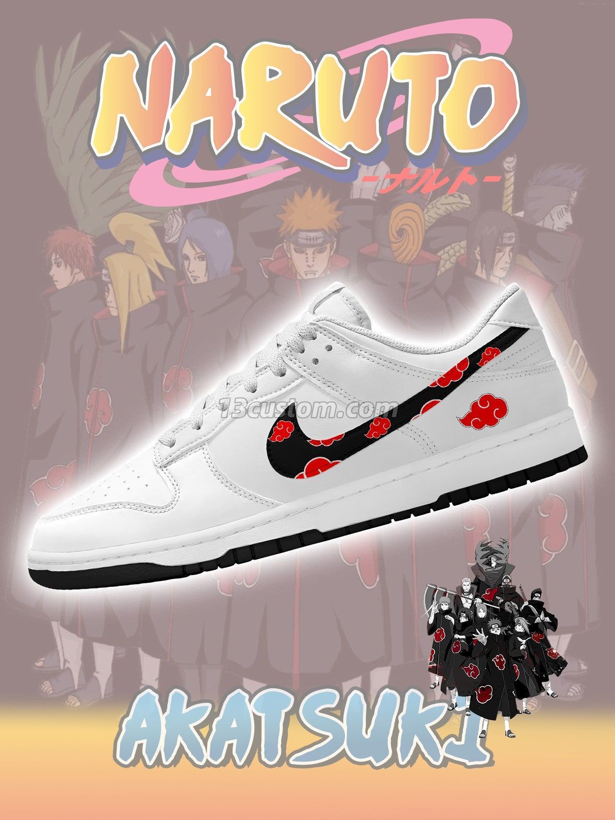 Akatsuki V.1 Custom Court-Low Sneakers