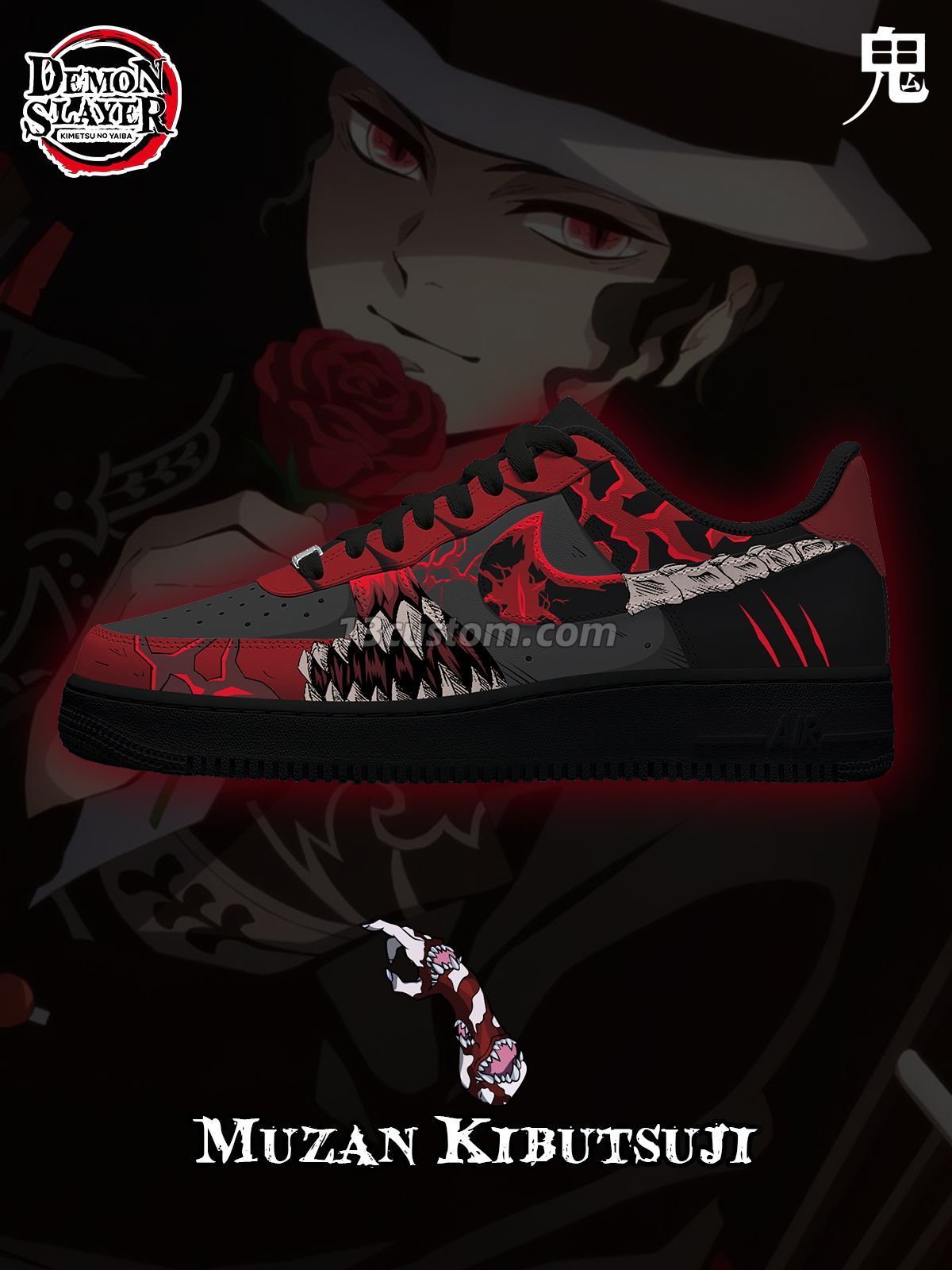 AF1 Demon Slayer-Muzan Kibutsuji zapatillas deportivas personalizadas Imagen principal del producto