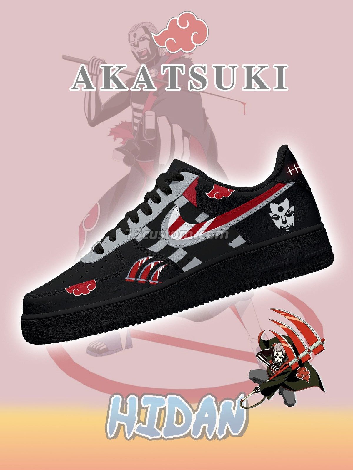 AF1 火影忍者-曉組織 V3 客製化運動鞋