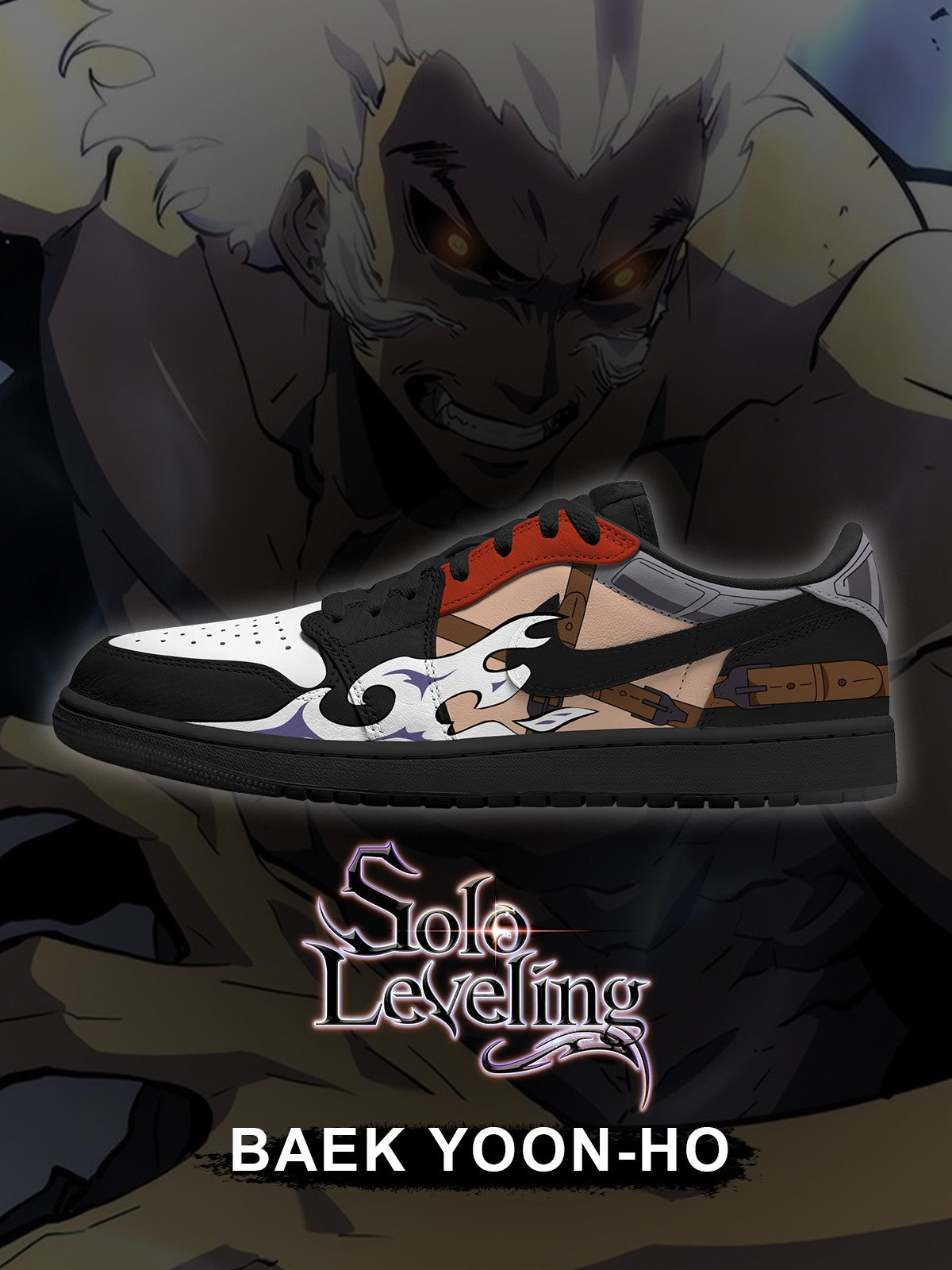Baek Yoon-ho V.1 Custom Low-Top Court Sneakers