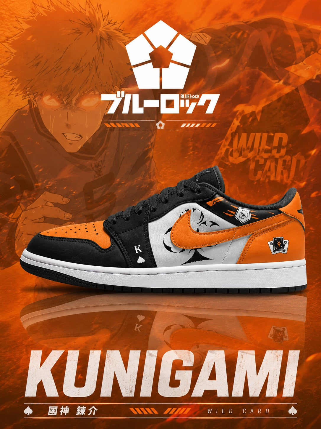 Rensuke Kunigami V.1 Custom Low-Top Court Sneakers