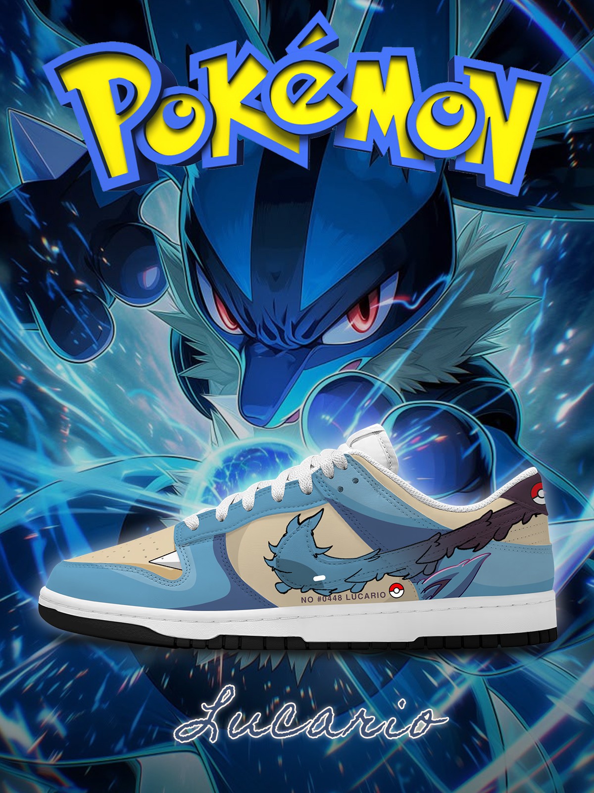 Lucario V.1 Custom SB-Style Sneakers