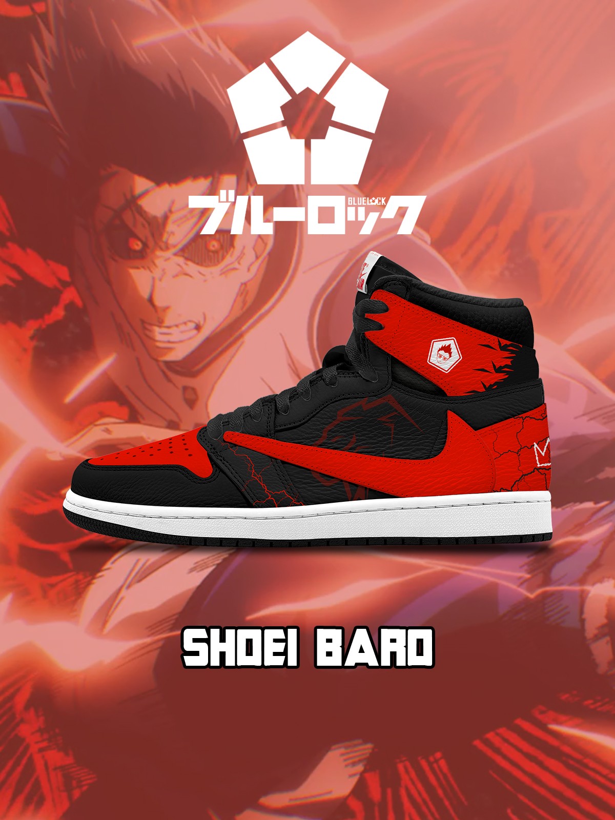 Shoei Baro V.1 Custom TS High Sneakers - 13custom