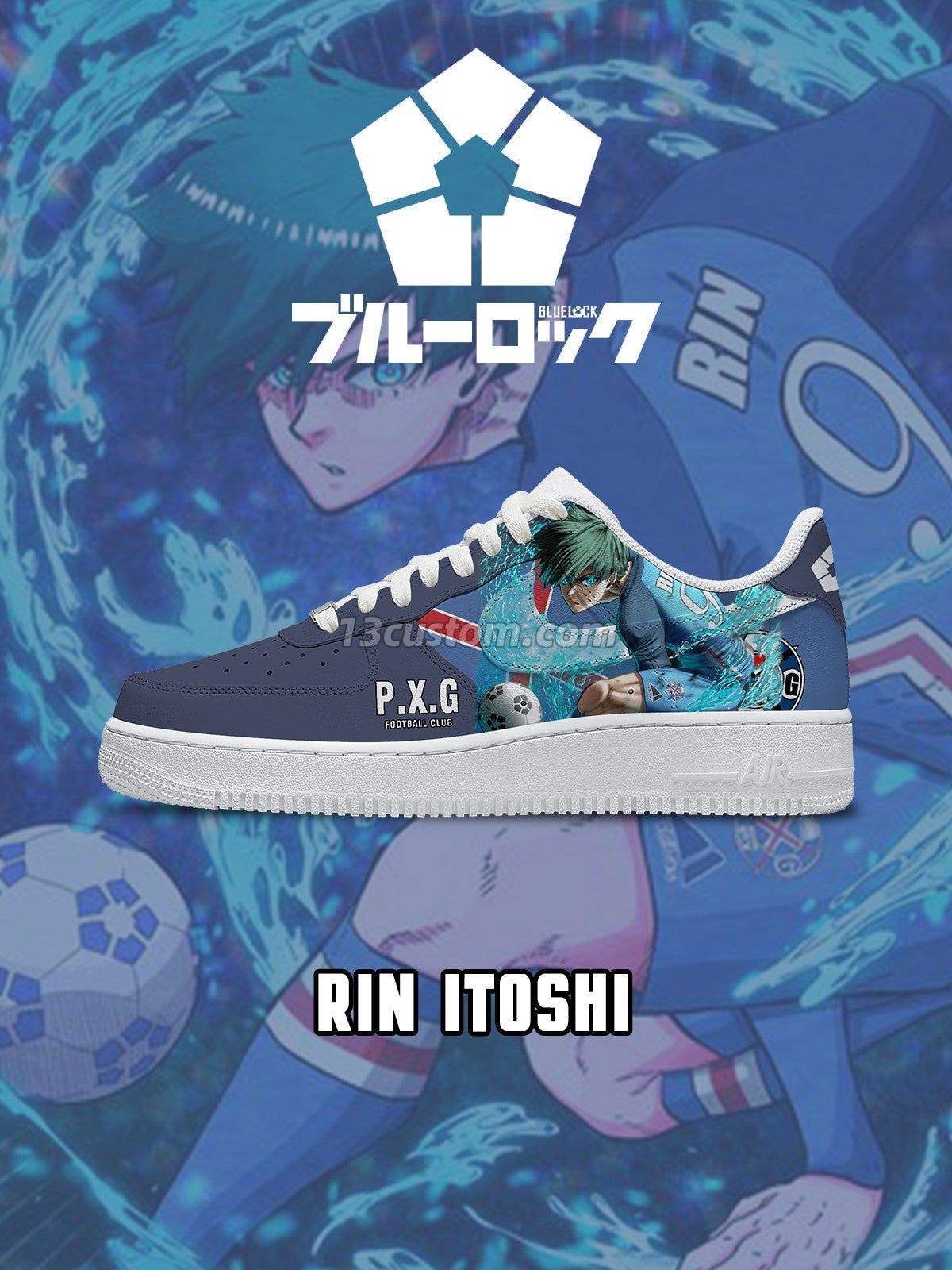 AF1 藍色監獄-糸師凛 V4 客製化運動鞋