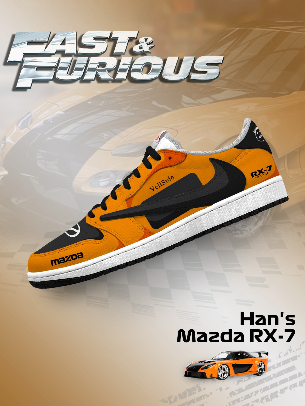 Han's RX-7 V.1 Custom TS Low Sneakers