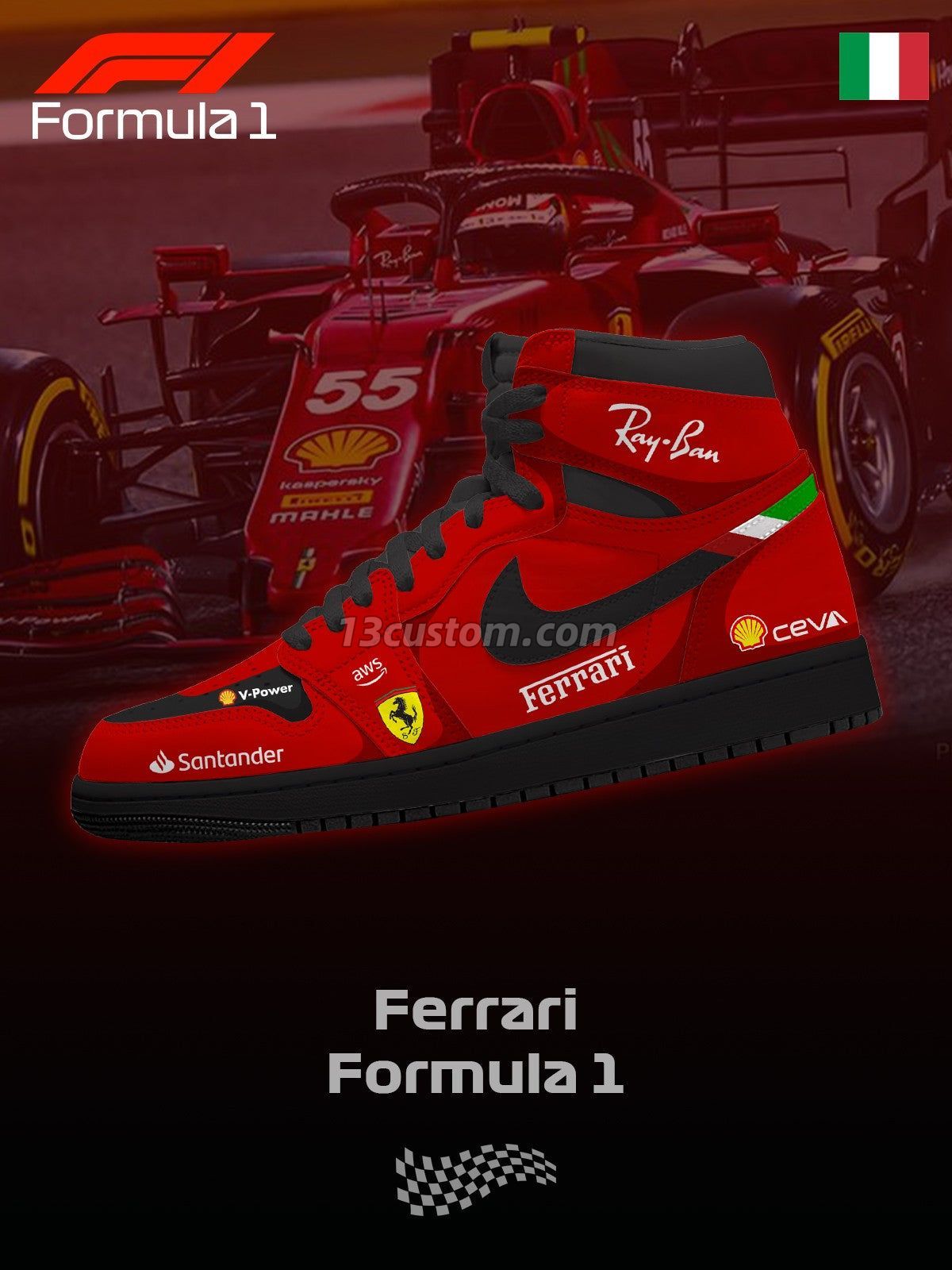 AJ1 H FF F.1客製化 高幫-頂級 運動鞋-V1款