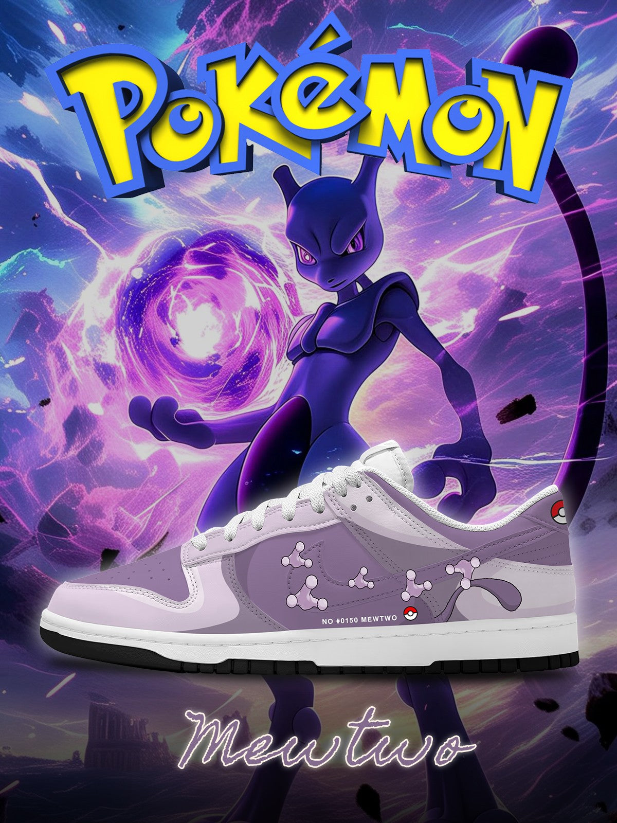 Mewtwo V.2 Custom SB-Style Sneakers