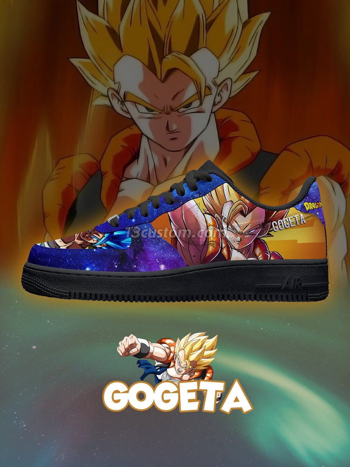 AF1 individuell gestaltete Sneaker – Modell V1 von Gogeta Hauptbild