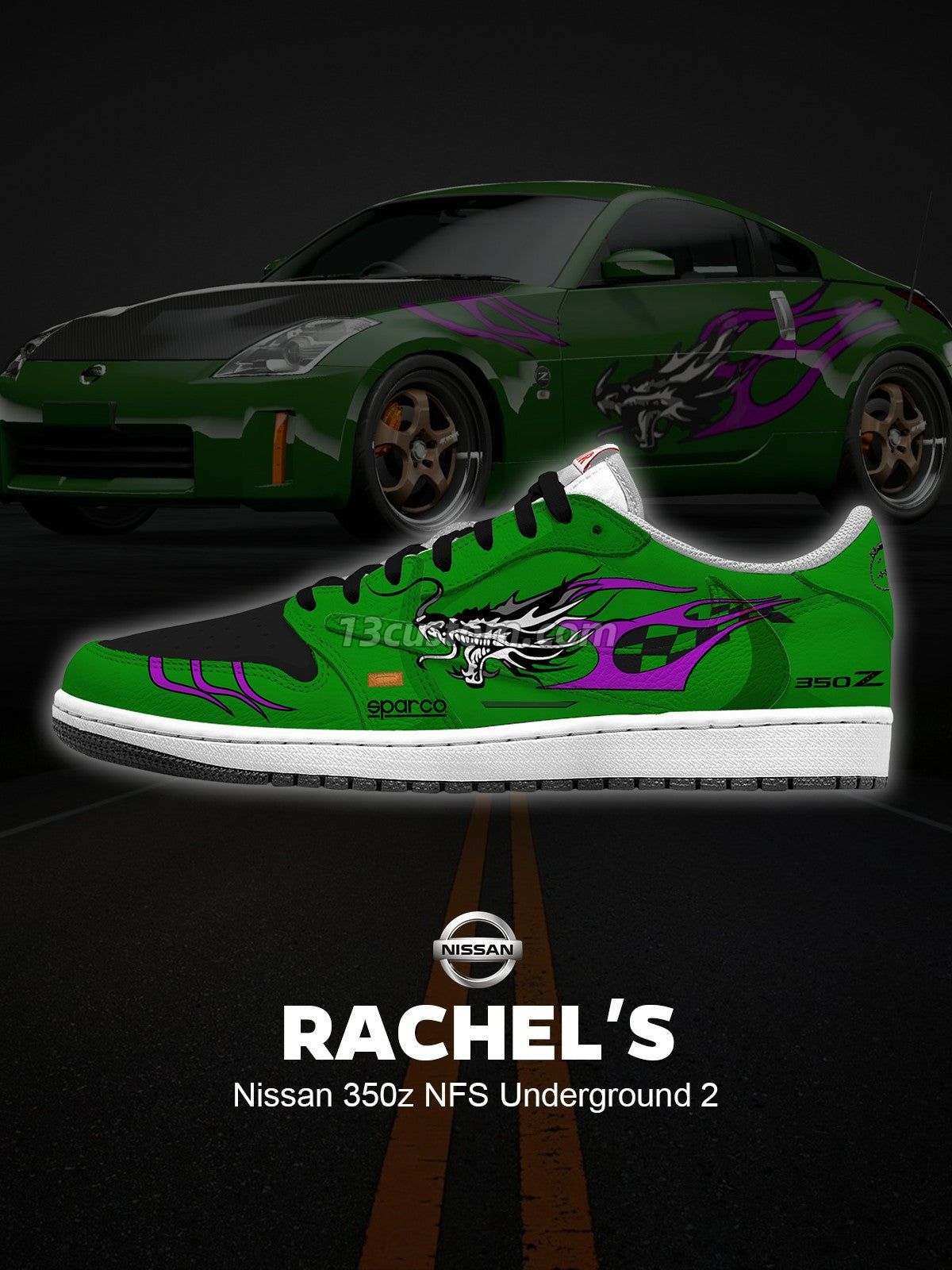 倒鉤TS Rachel's 350z Underground 2客製化 倒鉤低幫 運動鞋-V1款
