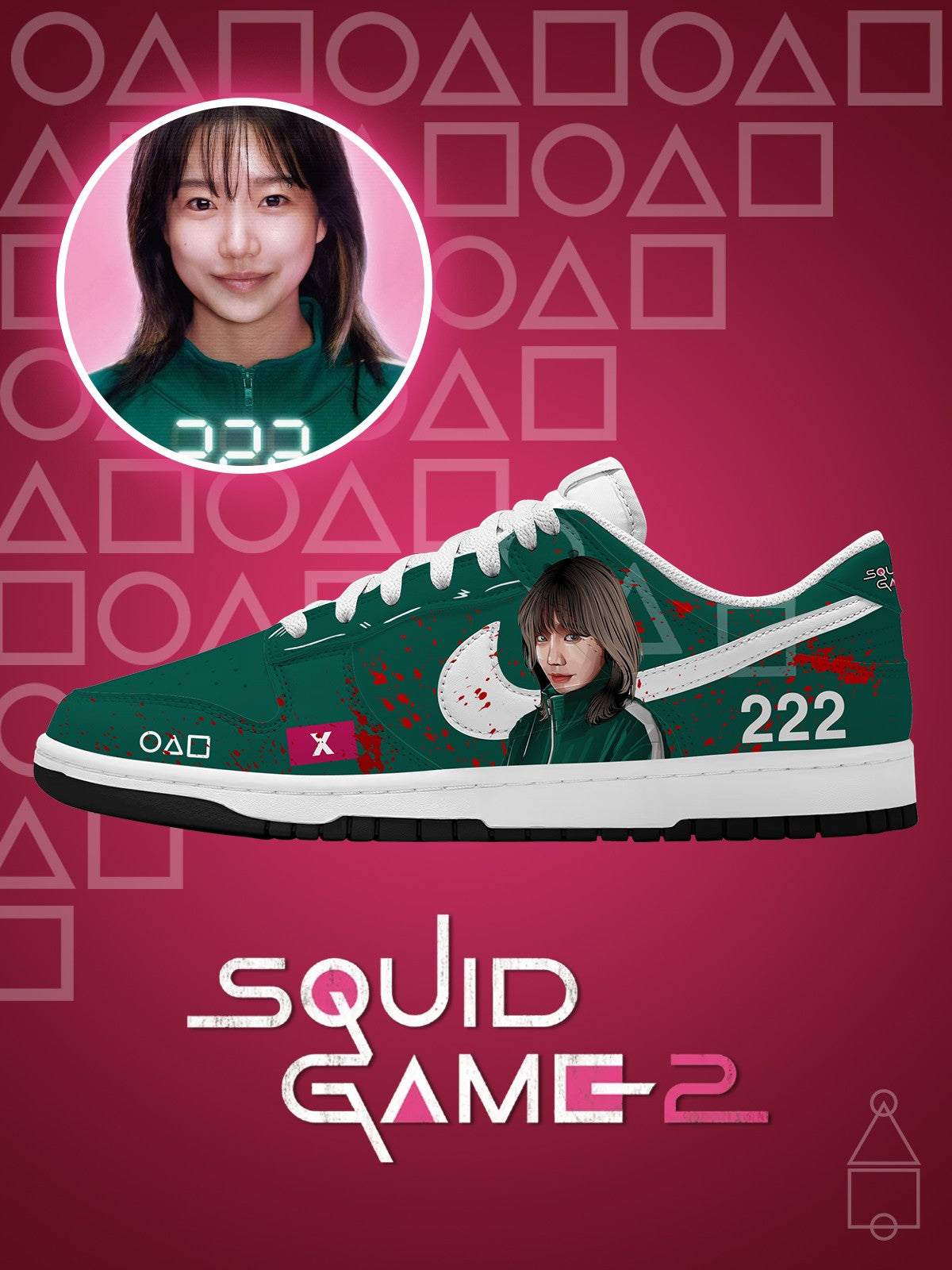 Player 222 V.1 Custom Court-Low Sneakers - 13custom