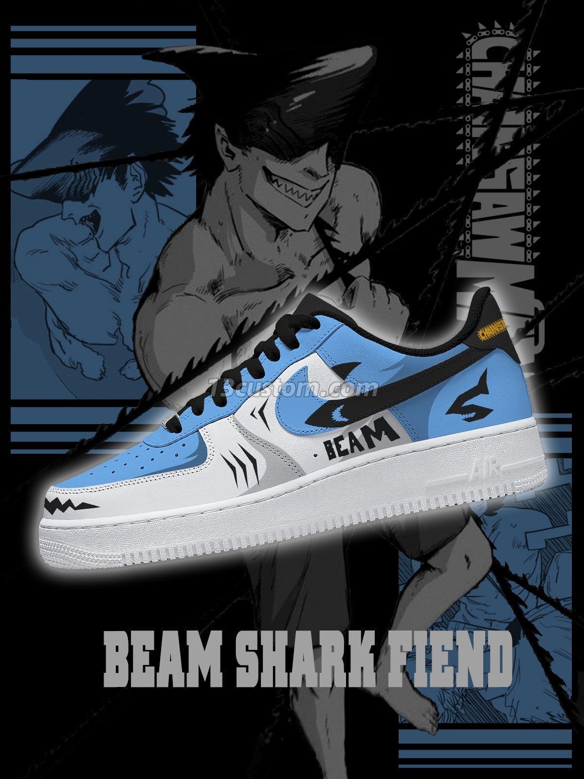 AF1 鏈鋸人-光束鯊魚惡魔 V1 客製化運動鞋