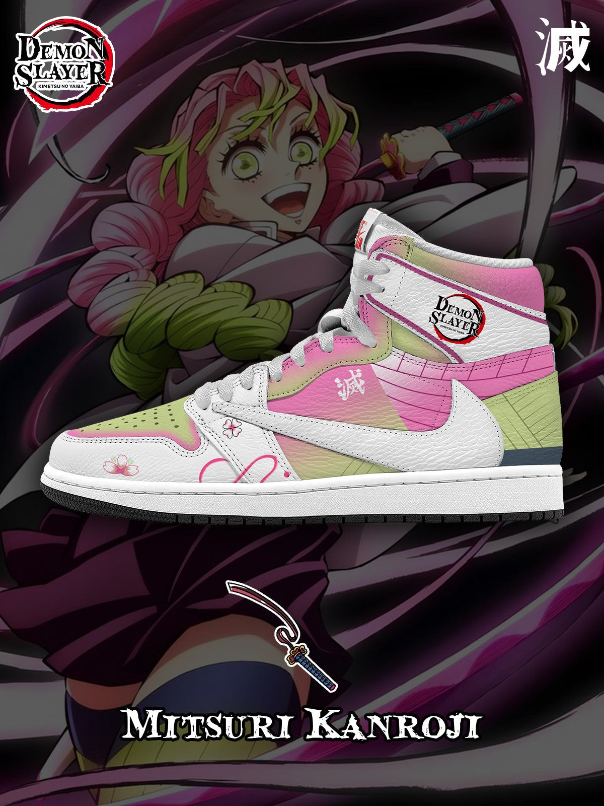 Mitsuri Kanroji V.1 Custom TS High Sneakers - 13custom