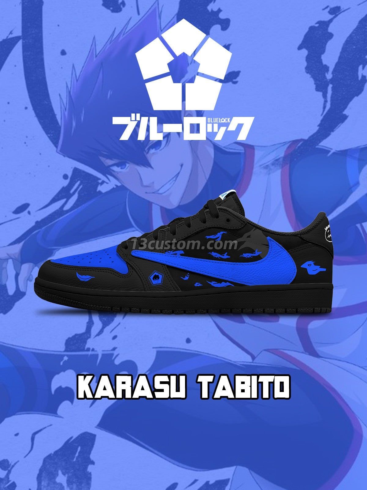 倒鉤TS Karasu Tabito客製化 倒鉤低幫 運動鞋-V1款 主圖