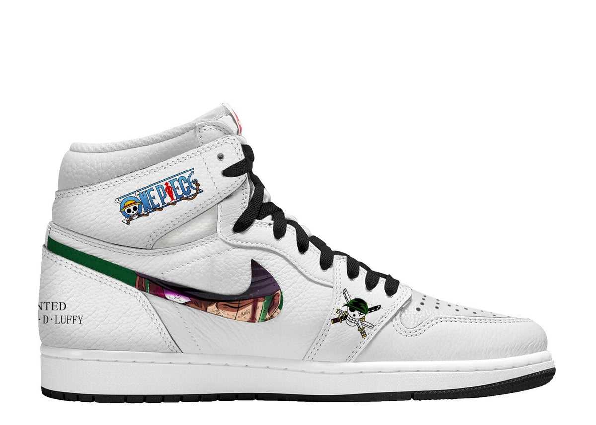 Luffy and Zoro V.1 Custom TS High Sneakers - 13custom
