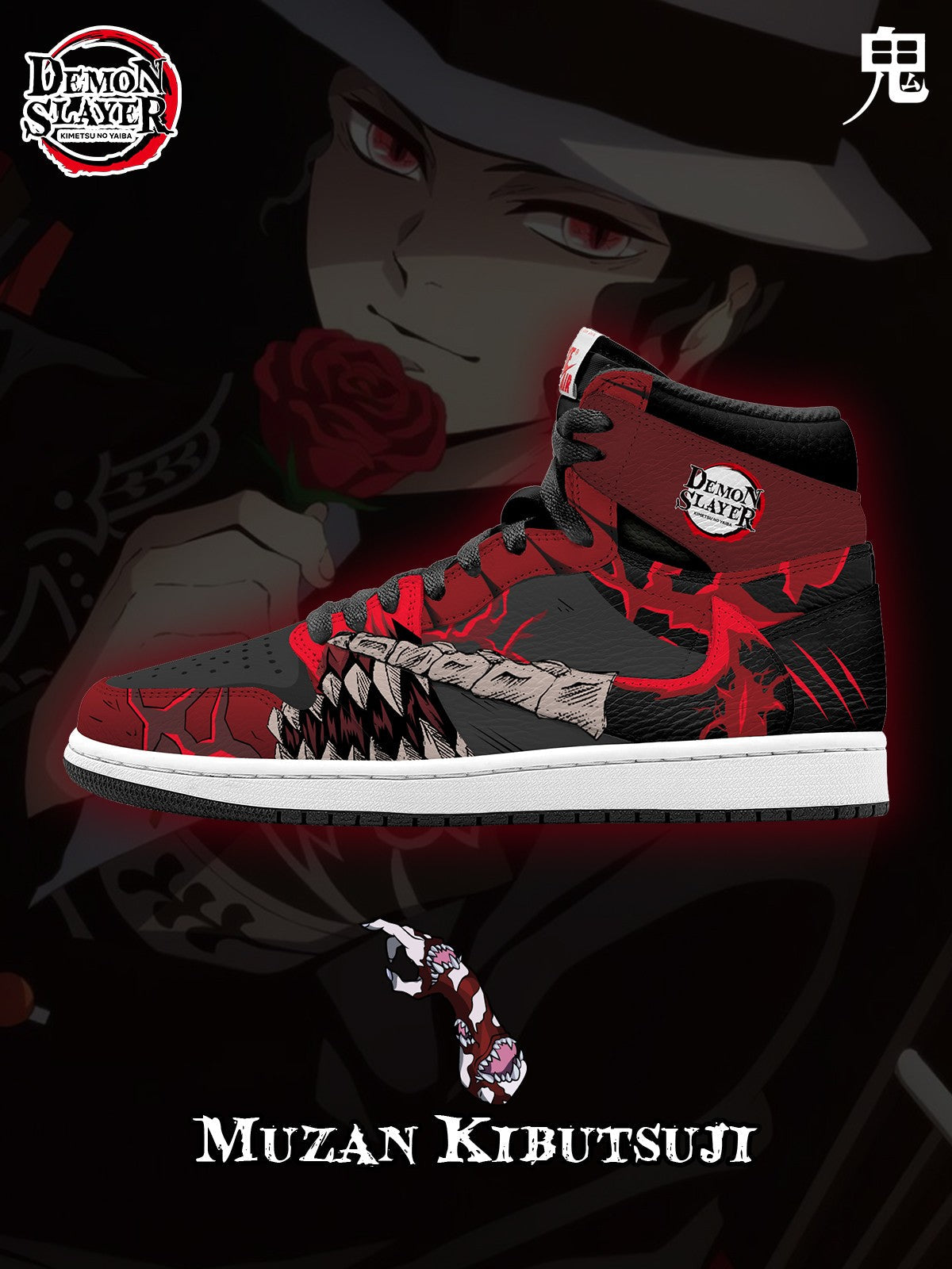 Muzan Kibutsuji V.1 Custom TS High Sneakers - 13custom